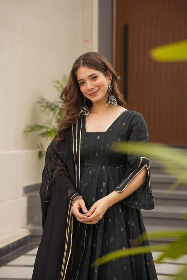 BLACK-Anarkali Gown